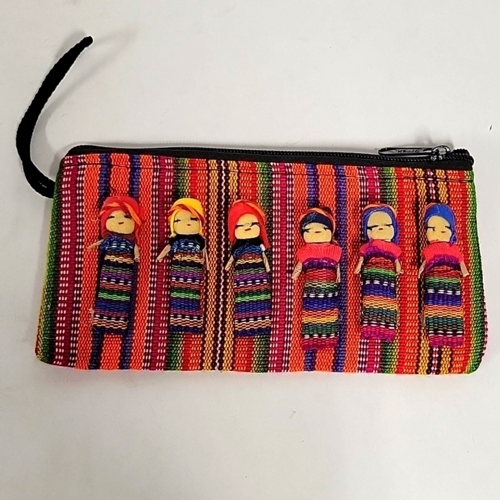 Guatemalan Worry Doll Wristlet/Bag